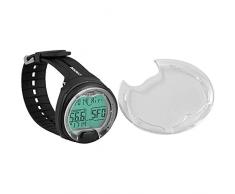 Cressi Leonardo Diving Computer Computer Subacqueo Aria/Nitrox, Modalita Profondimetro, Misura Unica, Unisex Adulto, Nero & Schermo Protettivo Per Diving Computer, Trasparente
