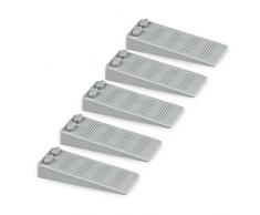 Gvolatee 5 Pezzi cuneo fermaporta gomma, Altezza Regolabile Antiscivolo Antigraffio ferma porta da pavimento, ferma porte Protezioni per Balcone, Camerette, Cucina, Bagno, Ufficio, Hotel (Grigio)