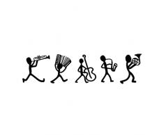 adesivo da parete con motivo a strisce nere nere per soggiorno di casa, adesivo da parete per camera da letto, adesivo da parete con decorazione murale