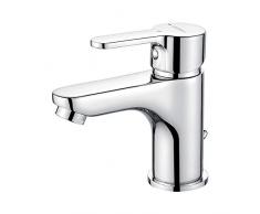 GRIFEMA PORTO-G11003 Miscelatore Monocomando per Lavabo Bagno, Rubinetto da Bagno (G3/8 Pollici), Cromo/Argento