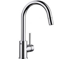 BLANCO MIDA-S – Miscelatore da cucina con doccetta alta e rimovibile – Rubinetto ad alta pressione – Grigio – 521455