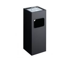 Posacenere in metallo con sabbia Durable - Metal bin - quadrato - nero - H 62 - L 25 cm - 3331-01