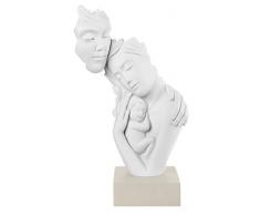 MAZZOLA LUCE Soprammobile Famiglia Design Moderna Scultura da Tavolo Gesso Decorato Alta qualità Made in Italy