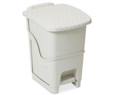 Dea Home Z441M008 Pattumiera Rattan Bin, 18 L, 28x35x40, Milk White