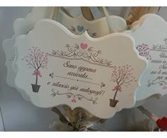 TARGHETTA MESSAGGIO NASCITA GIRL