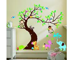 Rainbow Fox DIY Immagine estraibile Wall Decor Sticker Decal personalizzati Ragazzi e Ragazze Camera dei bambini del PVC delle decalcomanie