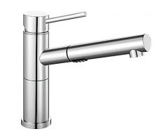 Blanco alta-s Compact Vario rubinetteria da cucina, finitura metallizzata, cromato, alta pressione, Argento, 518407