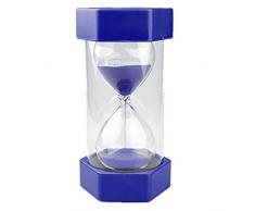 EQLEF Clessidra, 60 Minuti Clessidra Bambini Timer di Sabbia Clessidra Orologio Timer per Classe Cucina Giochi Ufficio Decorazione (Blu, 60 Minuti)