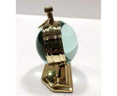 Orologio da Tavolo in Stile Nautico Antico Victoria London, Finitura in Ottone Lucido