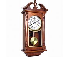 Duve Orologio a pendolo in legno da parete con movimento meccanico carica 31 giorni 72037