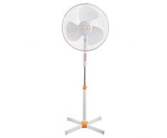 Vinco 70703 Ventilatore a piantana 45W, 3 Pale, Asta Regolabile, Bianco