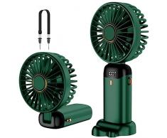 Rafada Ventilatore a mano, mini ventilatore portatile, ricaricabile, piccolo ventilatore tascabile con 5 livelli di velocità, batteria da 4200 mAh, ventilatore USB pieghevole per ufficio, allaperto