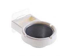 Posacenere a Muro in Acciaio Inox Bagno Cilindro Posacenere Rimovibile Fumatori Soggiorno Easy Install Ufficio