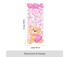 Wall Art, R00011 Orsetto Magico, Adesivo Murale Per Bambini, 40X100 Cm