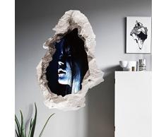 Rawdah Adesivo decorativo murale decorativo della decorazione della parete della casa della famiglia di Halloween Remakeable Terror (Multicolore(D))