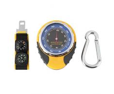 DEWIN Barometro, 4 in 1 Mini Bussola Digitale altimetro termometro barometro per Esterno, Campeggio, Arrampicata in Montagna