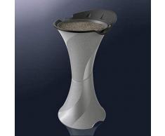 Bama Posacenere A Colonna da Terra Smoking Silver Argento con Setaccio E Sabbia, Unica