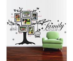 Walplus Serie Di Citazioni Adesivi Murali Pannelli Decorativi Per Pareti Decorazioni Adesivi Murali Carta Decalcomania Art Photo Frame Birdcage Famiglia Uccelli Citazione Nero