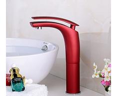 Rubinetto per lavabo Rubinetto per lavabo nero Cottura in ottone massiccio Design unico Miscelatore per lavabo, Rubinetto per lavabo a cascata calda e fredda, Rubinetto per lavabo monocomando per