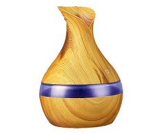 ✅ PROFUMATORE AMBIENTE DIFFUSORE ESSENZE UMIDIFICATORE LED RGB 300ML JAN008 ✅ (Legno Chiaro)