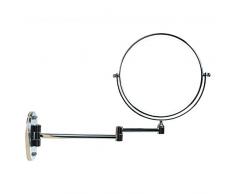 TUKA Specchio a Parete da Trucco ø 20 cm, Ingranditori 10X, con Foratura o Senza forature, cosmetico Specchio da Bagno per Trucco e Rasatura, Doppio Faccia, Pieghevole, TKD3107-10x