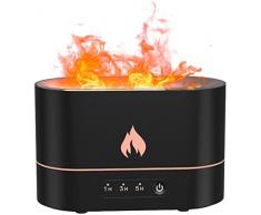Diffusore ad effetto fiamma ad olio essenziale. Aromaterapia, umidificatore con effetto fuoco a LED lenitivo. Diffusore di aromi per camera da letto con nebbia fredda e diffusore elettrico USB da 250