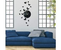 FLEXISTYLE Orologio a Parete, Acrilico, Nero, 30cm