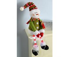 WeRChristmas Decorazione Natalizia a Forma di Pupazzo di Neve con Luci LED, Multicolore, 50 cm