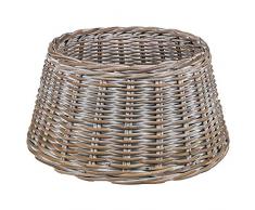 Urbnliving - Copri-base per albero di Natale, in rattan, misura grande Whitewash