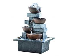 LHHH Fontane Decorative Tableop Fountain Yoga Meditazione Bowl Bowl Style Feng Shui Wheel Ball Fontana Decorazione Desktop Decorazione Desktop Decorazione Ufficio 21 * 18.5 * 31cm Fontana da Tavolo