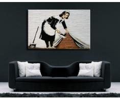 '"Graffiti Banksy" Stampa Su Tela – quadro 120 x 80 cm K. poster. Immagine già montato su telaio. Pop Art pittura arte stampe, quadri, Immagini Per La Decorazione – Decorazione/Top 200 " Banksy Street Art murali