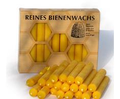 Figura Santa Candele per Albero di Natale 100% in Cera dapi da Apicoltore. Altezza 10 cm. 20 Candele per LAlbero di Natale di Originale manifattura della Foresta Nera.