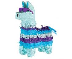 amscan P19785 - Pinata Cooles Lama, 1 Pezzo, in Carta, Colore: Blu Turchese e Blu