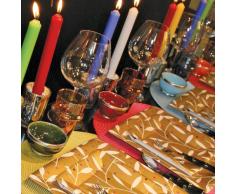 Caspari - Set di 2 candele non profumate, 25 cm, colore celeste