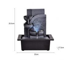 YC electronics Decorazioni per Interni Fontana Decorativa in Resina Fontana Interna Fontana Decorativa da Tavolo Statua in Pietra di Montagna Fontana Feng Shui Fontane Decorative (Color : B)