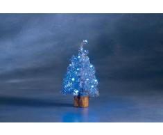 Konstsmide - Albero di natale con 20 luci LED bianche, connessione anche tramite porta USB, colore: argento