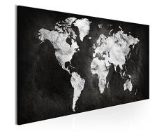 murando – SET : Quadro su tela fiselina e mappa di Italia da grattare – 135x45 cm - XXL Formato - Quadro su fliselina - Stampa in qualita fotografica – Mappamondo - k-A-0297-b-a