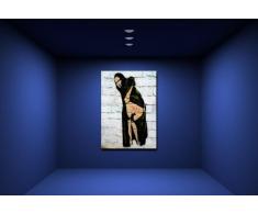 Graffiti Banksy Stampa Su Tela – quadro 100 x 70 cm K. poster. Immagine già montato su telaio. Pop Art pittura arte stampe, quadri, Immagini Per La Decorazione – Decorazione/Top 200 Banksy Street Art murali