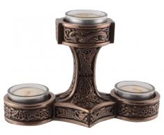 Portalumino tedesco Mjolnir Thor Hammer – Bronzato 3 lumini by Veronese