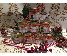 4 mini candele segnaposto natalizio con ciondolo in vasetto personalizzato Merry Christmas Decorazione tavola natalizia Regalo Segnaposto di Natale