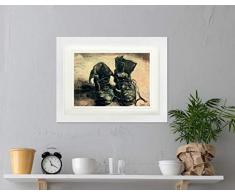 Vincent Van Gogh - Natura Morta, Paio di Scarpe 1886 Poster da Collezione Incorniciato (40 x 30cm)