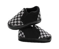 Geagodelia Scarpe da ginnastica per culla morbide Prewalker per neonato Presepe per bambina 0-18M (Nero, 1(11CM))