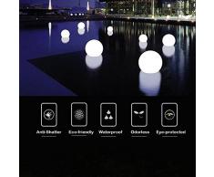 Luce di Umore del LED,KINGCOO impermeabilizza la Luce di Notte Ricaricabile Lampada Della Sfera Led Galleggiante con Telecomando Senza Fili,Perfetto per la Decorazione All'aperto/interna Casa/stanza/Barra/Decorazione del Partito (20cm/7.9'')