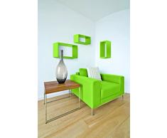 SANITEC Trittico Mensole da Parete, Legno, Bianco, 15.5x45.0x27.0 cm, 3 unità