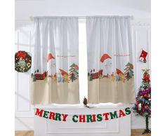 CVG Tende oscuranti Natalizie Trattamento Finestra in Tulle Tenda Voile Tendaggio Tende mantovana per Finestra Cortinas