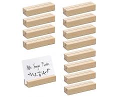 Versell Segnaposto in legno. Supporto segna posto tavolo matrimonio, comunione, battesimo. Segna numero, nome dei tavoli ristorante, feste, casa, bicchieri.Legno Eco-friendly, eleganti e naturali.12pz