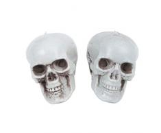 EXCEART 2 Pezzi di Decorazioni Teschio di Halloween Piccoli Oggetti di Scena di Teschio di Plastica per La Decorazione Domestica di Halloween
