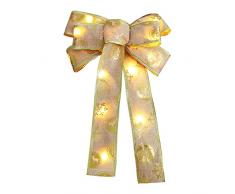 Mobili Porta Giochi Ciondolo Natalizio Decorativo con Calda Ciondolo con Fiocco di Natale Ciondolo con di Natale Ciondolo Luminoso con Phnom Buste Cartoncino Natale (E, One Size)