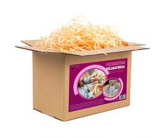 Paglietta per cesti - Paglia per ceste natalizie regalo vuote - Truciolo in legno per cestini vuoti e per imballaggio - Pagliuzza per confezioni e decorazioni (2,5 kg)