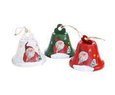 TOYANDONA 3pcs ornamenti di campana di Natale jingle in metallo dipinti a mano campana di natale ornamento campane di natale appesi decorazione